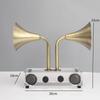 Metal Geometry Art Crystal Phonograph, Speaker, Broadcasting Machine, Model Decoration Ornament, Home Decoration Crafts