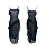 Fashion Sequin Mesh Nightgown High Slit Long Cami Sexy Private Loungewear 886 Sparkly Daring Sleepwear Ideal for Parties Special Events