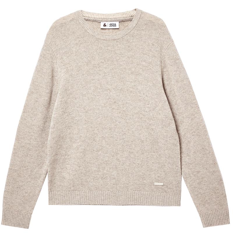 Мужской пуловер Jack & Jones с круглым вырезом из смесовой шерсти M