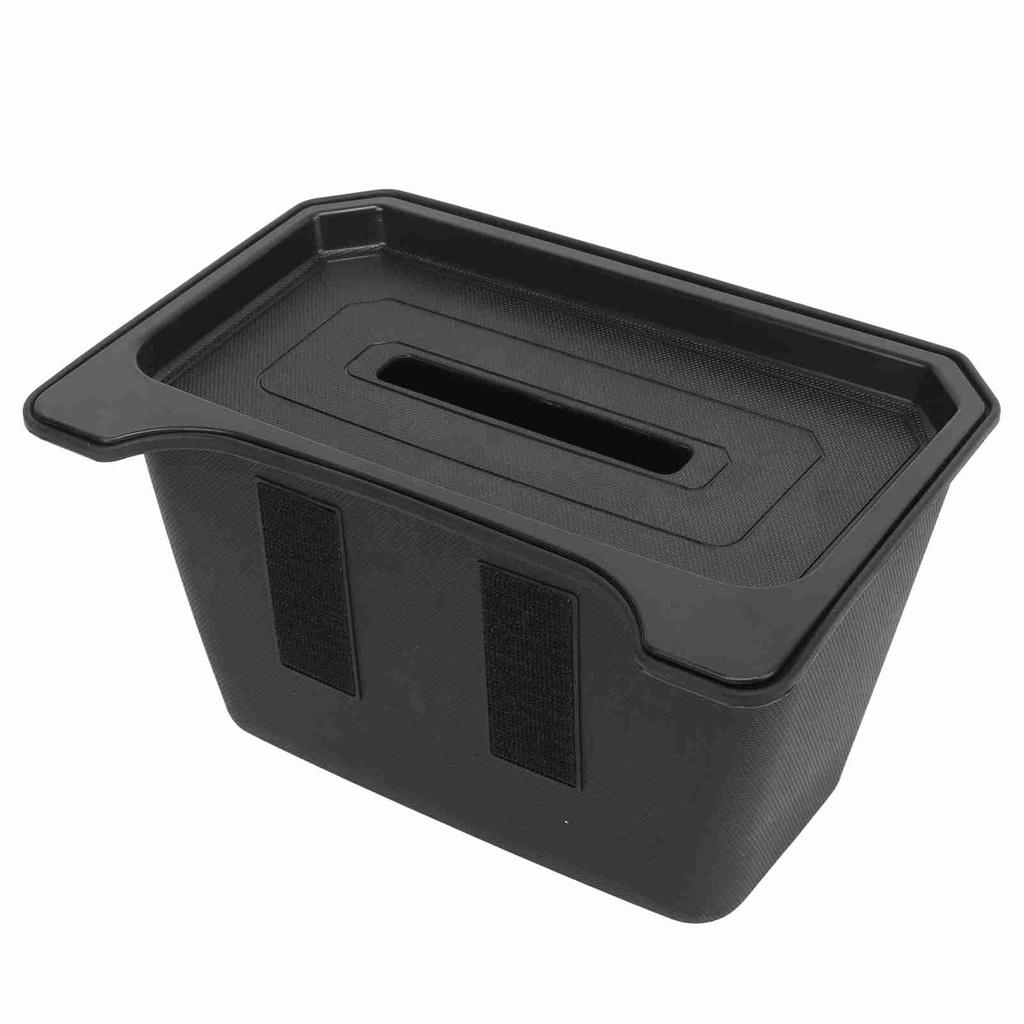 Car Rear Storage Box Large Capacity Slip Resistant Row Seat Organizer Container Replacement For Tesla Model Y Black