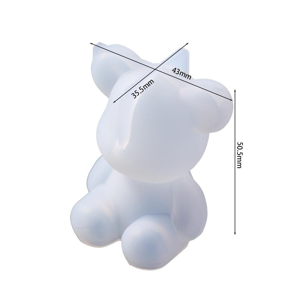3D Bear Silicone Mold Faceted Rabbit Epoxy Resin Mould for DIY Keychain Pendant Epoxy Resin Crafts Bag Hanging Charms Decoration