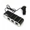 Car Lighter Adapter Charger Adapter Triple Splitter Lighter Output 12V ABS Black Cigar Car Adapter Lighter Multi Socket USB Port