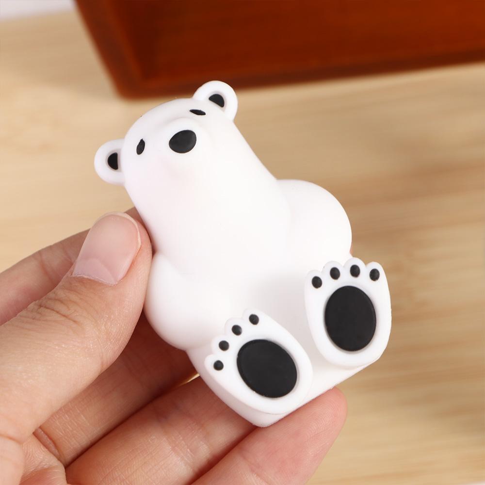 Bear Toothbrush Rack Suction Cup Polar Bear Toothbrush Holder Cute   Bathroom