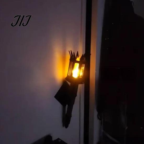 Wall Decoration for Medieval Theme Torch Sconce, LED Gothic Castle Decor Lamp, Artistic Sconce Script Killing Realistic Flickering Flame Light Themed