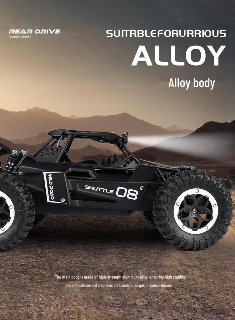 1:16 Alloy Remote Control High-Speed Climbing Car - 2.4G Anti-Interference, Big Foot Toy for Boys