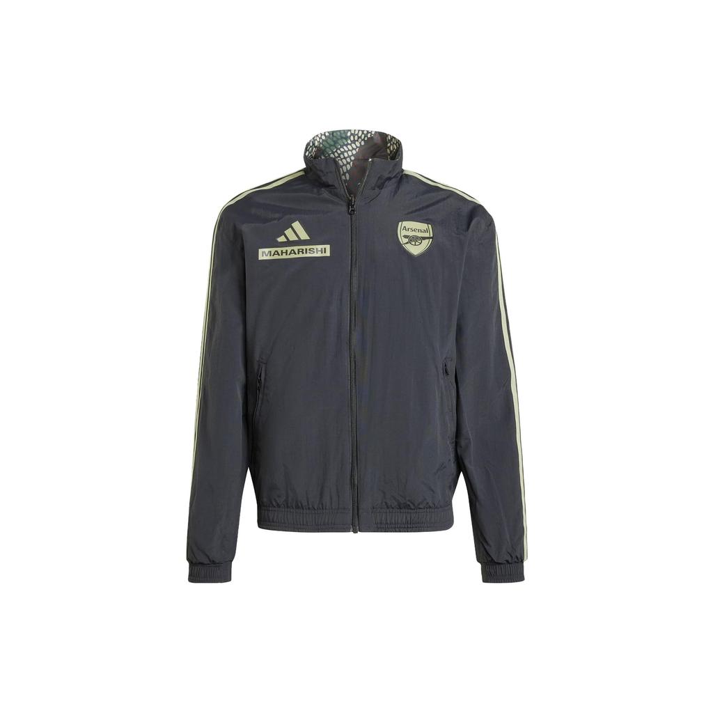 Adidas X Maharishi Arsenal Anthem Printed Reversible Casual Sport Jacket Men Jackets Black IN4749