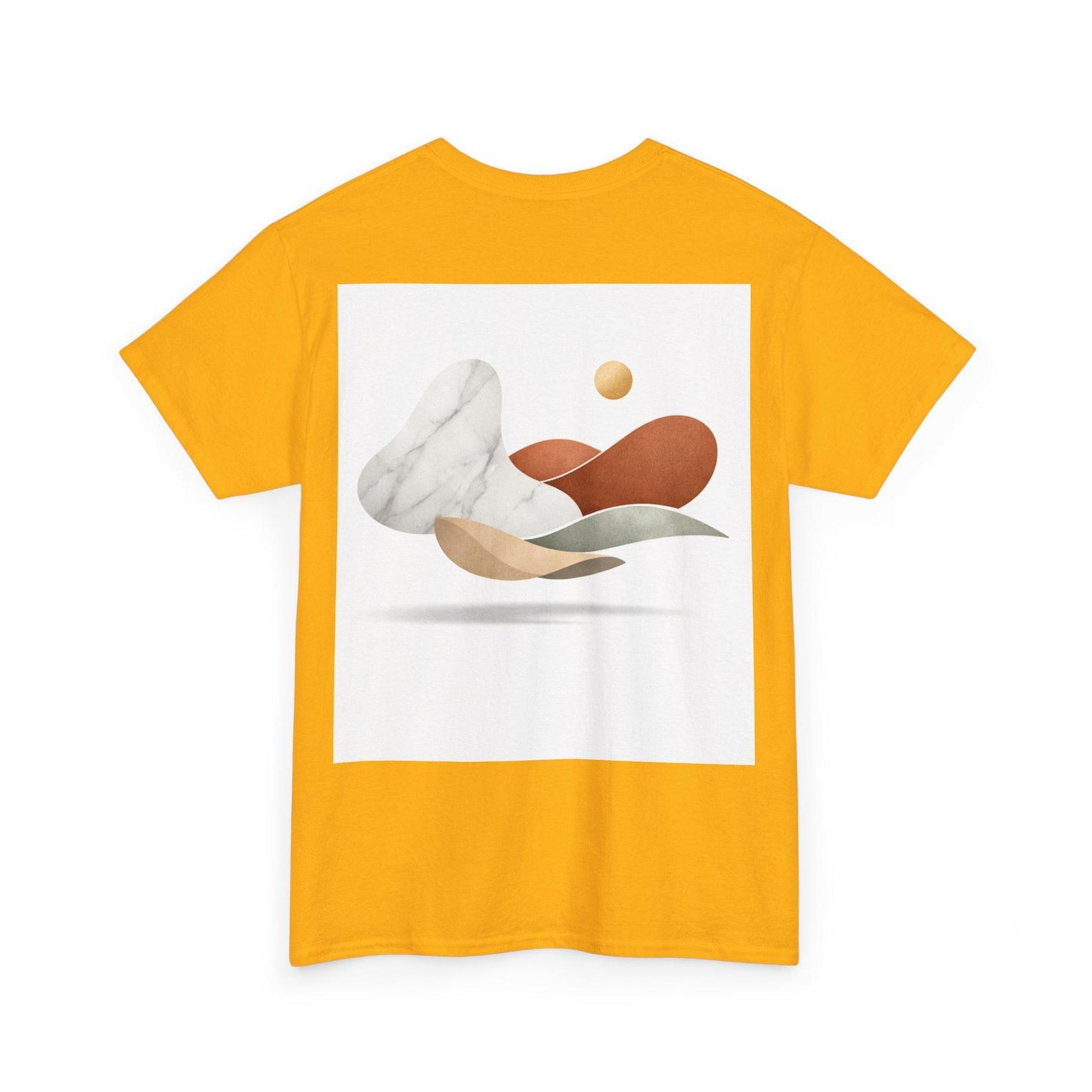 Abstract Earth Tones Illustration Tee | Minimalist Marble & Terracotta Shapes 4XL