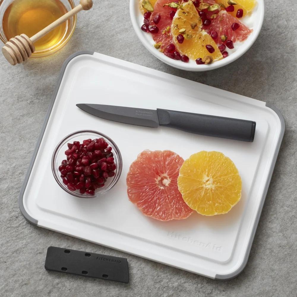 Nonabsorbent Cutting Board with Nonslip Edges Easy Cleanup Durable Poly Surface Chopping Slicing Dicing Food Preparation