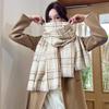 Versatile Wool Scarf for Women in Autumn and Winter Fashionable  Gentle and Simple  Fine Grid Scarf Warm Comfortable  Elegant and High End Shawl