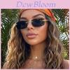Fashion Unisex Square Metal Sunglasses With Uv400 Protection For Outdoor Activities