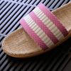 New Summer Women's Striped Linen Slippers