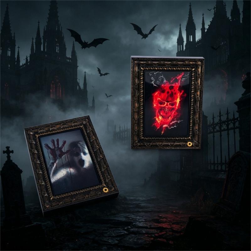 Mirror Style Halloween Hanging Decoration Plastic 23.7 x 4.4 x 30.7 cm Costume Accessory for Entryway Hallway Indoor Party Display