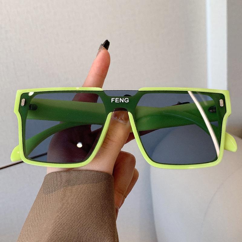 Oversized Sunglasses Woman Fashion Rimless Vintage Square Sun Glasses Eyeglasses Luxury Brand Design UV400 Female Shades Eyewear