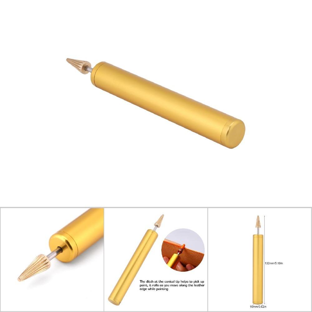 Pennarello tipo penna ad olio per bordi in pelle, design a rullo, strumento finitore per cinture, lavorazione della pelle