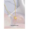Glossy Heart-shaped Necklace Women's Niche High-end Design Sense Light Luxury Collarbone Chain Love Pendant