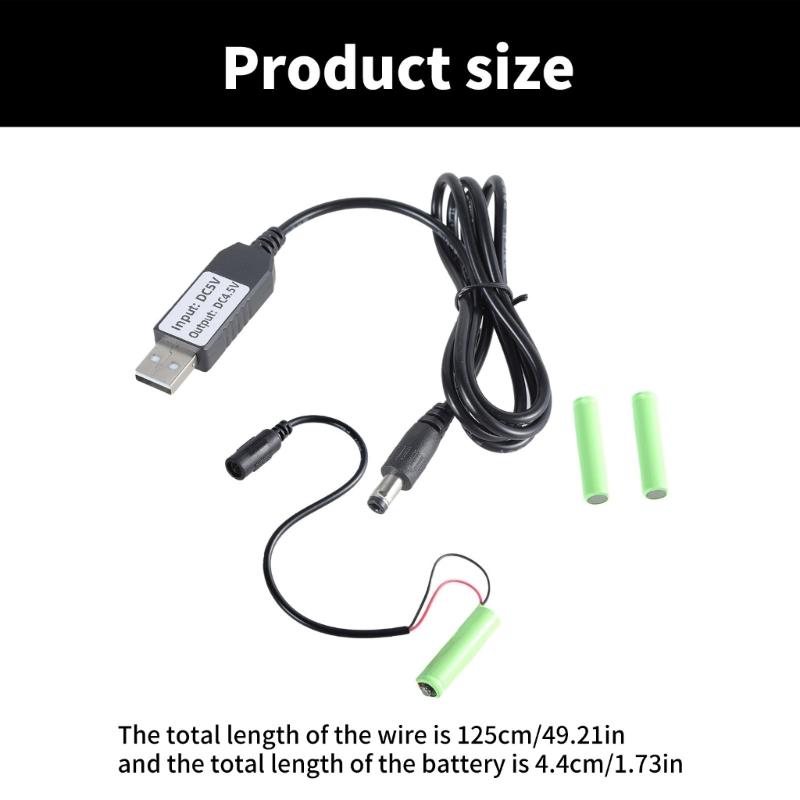 Battery Eliminators USB 5V to 4.5V LR03 Battery Line for LED Light,Remote Wireless Electronics Power Supply Adapter