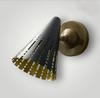 Modern Wall Sconce Light Brass Cone Shade Mid Century Wall Lamp Vintage Style Perforated Light Fixture Bedroom Hallway Bathroom Lighting