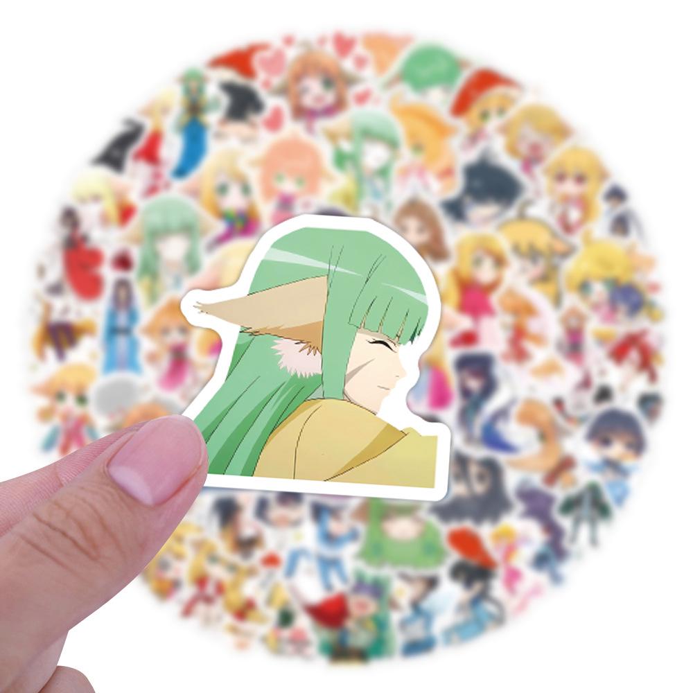 100 Cartoon Anime Fox Spirit Matchmaker Stickers for Notebook, Water Bottle, Luggage, Car, Scooter