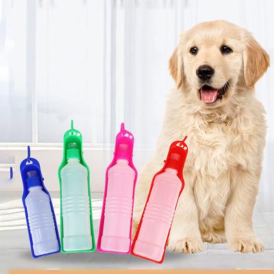 Garrafa de água para cachorro, bebedouro dobrável, garrafa de água portátil de plástico para animais de estimação, alimentador de água potável para viagens ao ar livre, tigela para cães
