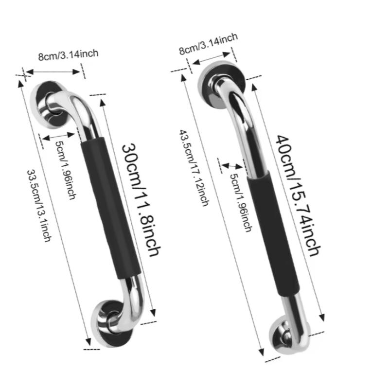 Uchwyt do toalety pod prysznic ze stali nierdzewnej/plastiku, poręcz do wanny łazienkowej, antypoślizgowy, zapobiegający upadkom dla bezpieczeństwa osób starszych, uchwyt wspierający