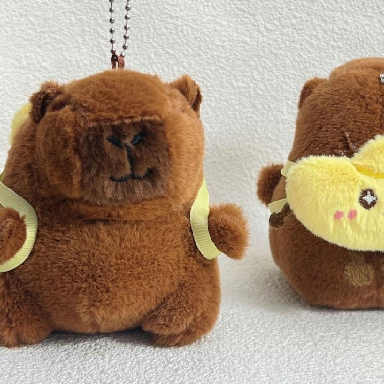 Capybara Plush Keychain Bag Decoration Bags Pendant Lucky Charm Keyring Purse Accesories Designed For Adults