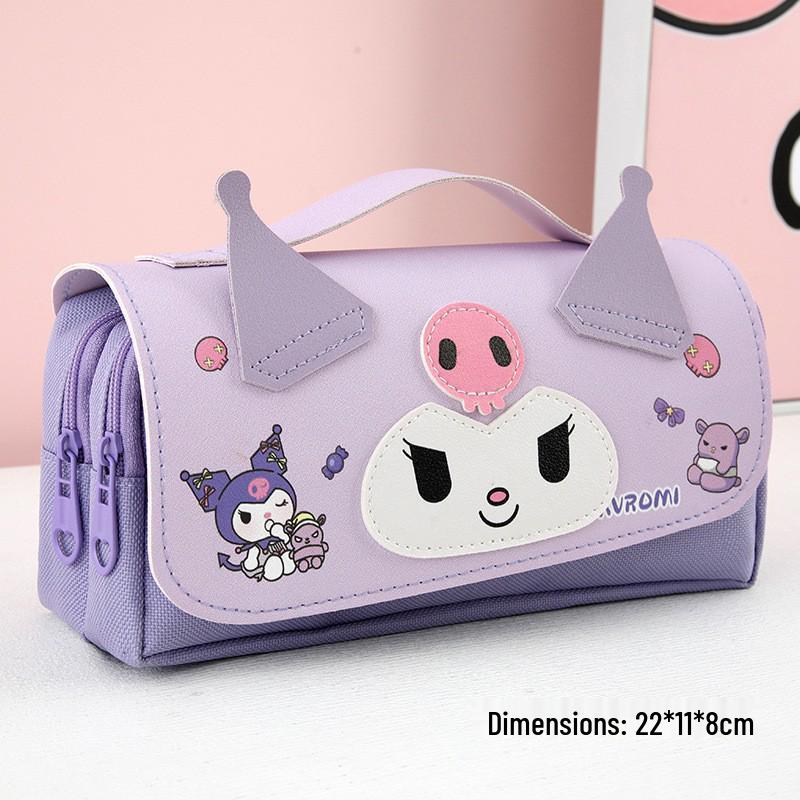 Sanrio Kuromi My Melody Pompompurin Large Capacity Cartoon Pencil Case