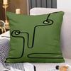 Green Small Fresh Print Decorative Pillowcase Bedroom Living Room Square Cushion Pillowcase