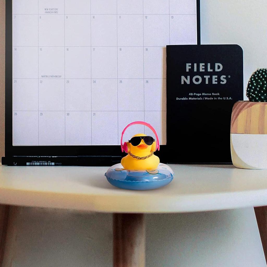 Mendoule Duck Bike Captain, Car Rubber Duck, Car Dashboard Decoration