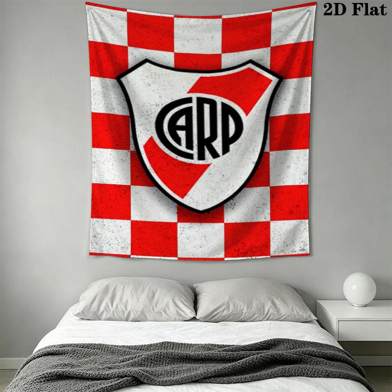 CA River Plate Wall Tapestry Aesthetic Wall Hanging Printed Fabric Blanket Decorative Tapestries for Bedroom Living Room Home Decor