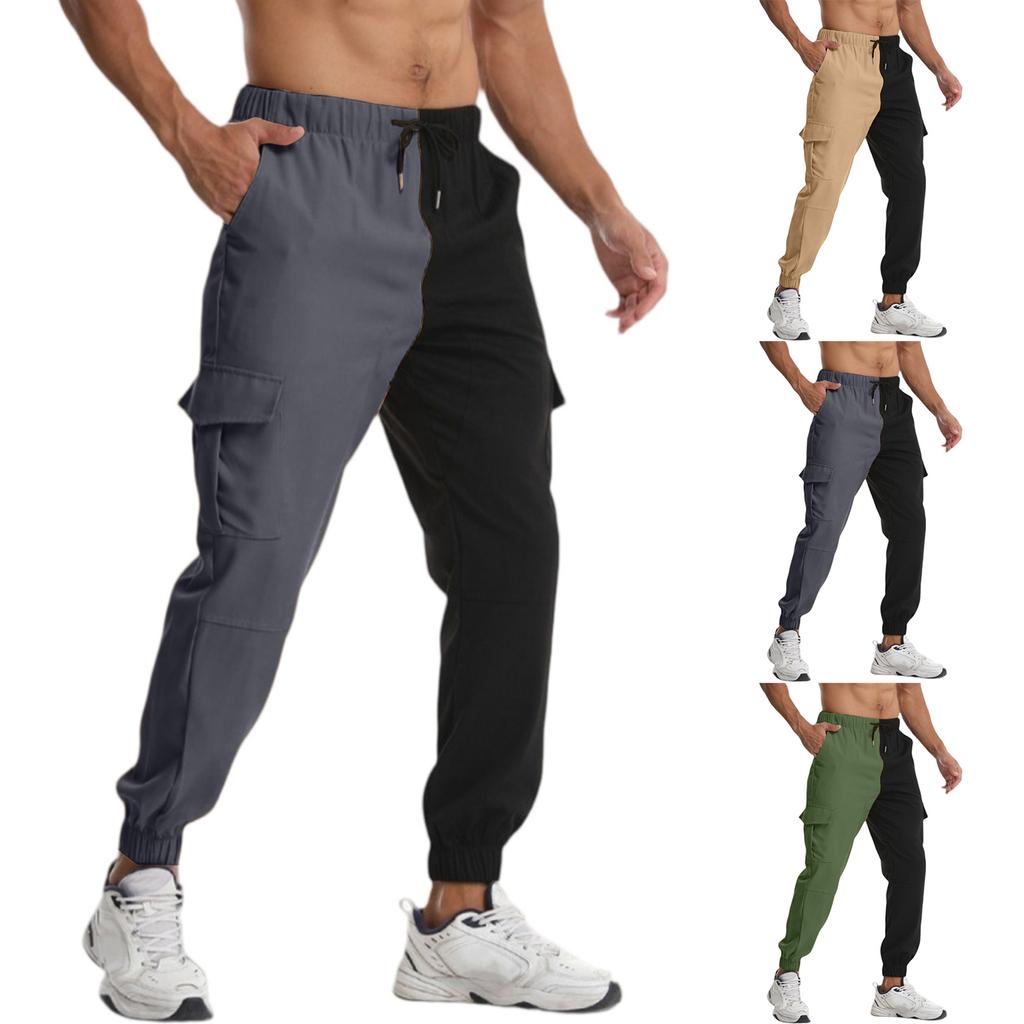 Men's Overalls Drawstring Multi Pocket Casual Pants Hiking Pants