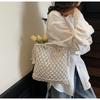 New Retro Hand-woven Bag Tassel Tote Fishing Net Pocket Summer Vacation Beach Hollow Women's Bag