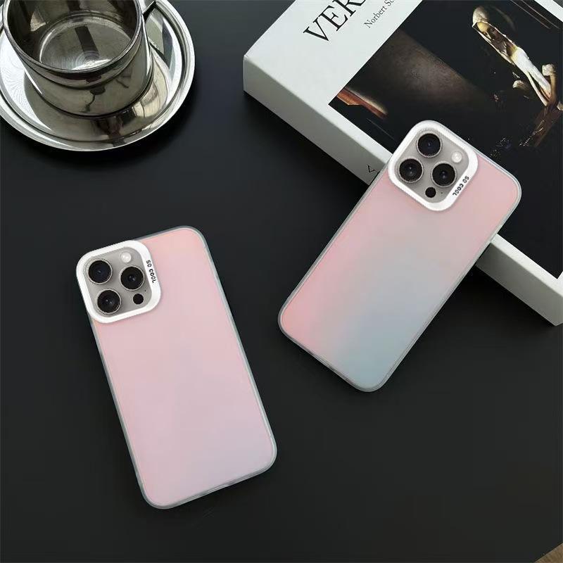 New Laser Colorful Silver Shell Suitable for Apple 16 15 14pro Mobile Phone Case 15promax13 12 11X