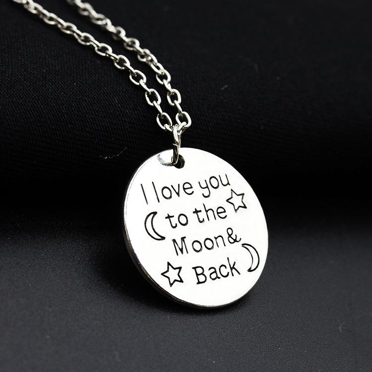 Multi-Tone Mom & Child Pendant Necklace Set, Heart & Family Silhouette Necklaces for Mother's Day