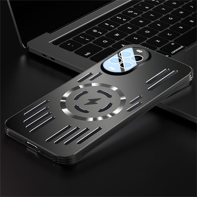 

Чехол из твердого металла с теплоотводом и магнитной беспроводной зарядкой для Huawei Nova 13 12 11 Pro. Крутая защитная задняя крышка Nova 13 Pro