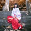 Formemory Miko Outfit Costume Traditional Clothing Japanese Style Halloween Mini Ribbon Shrine Cosplay White Red Ladies Loose Fit Year School Festival