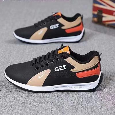 2025 New Spring and Autumn Men's Shoes Sports Shoes Leather Surface Men's Casual Travel Shoes Versatile Board Shoes Korean Version Trendy Shoes Men