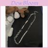 Minimalist Pearl Necklace For Men Women With Geometric Design And Stainless Steel Chain