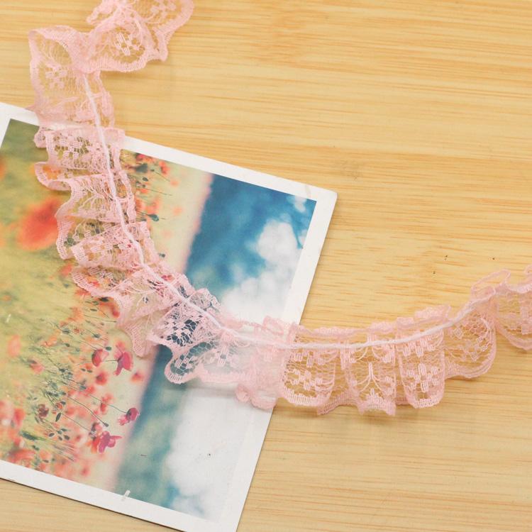 1meter Chiffon Organza Ribbon Ruffle Lace Pleated Chiffon Lace Trim Flower Collar Garment Skirt Diy Sewing&Headwear Accessories lace фото