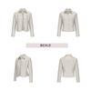 BITCED Women's Spring/Autumn Studded Leather Jacket Cardigan Button-Up Leather Clothing Fashionable Lightweight Outerwear
