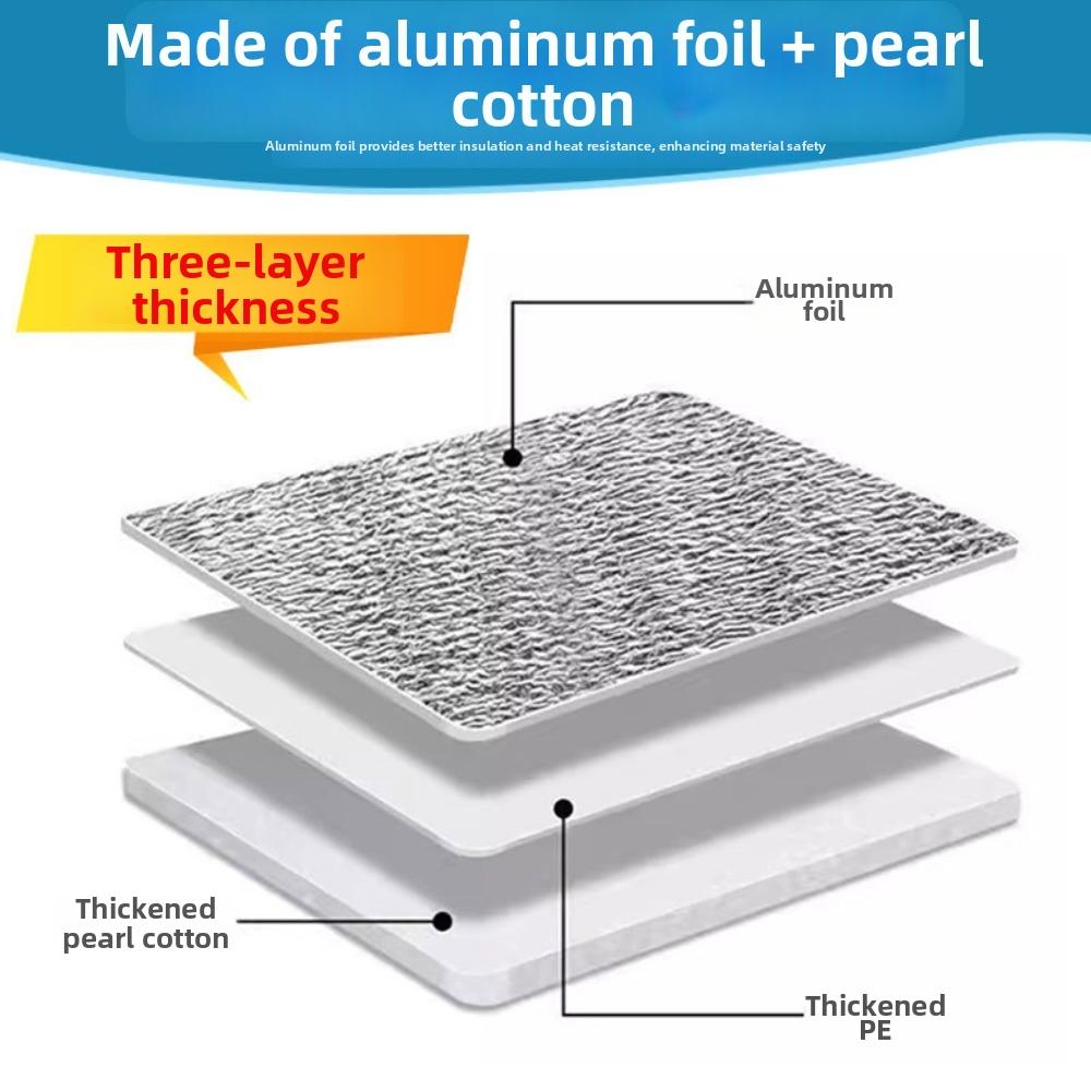 5m/10m Wandisolierfolie Wasserdichte Aluminiumfolie Isolierwatte Verdickt Sonnenschutz Heizkörper Reflektierende Folie