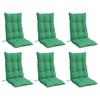 High Back Seat Cushions 6 Pcs Green Oxford Fabric