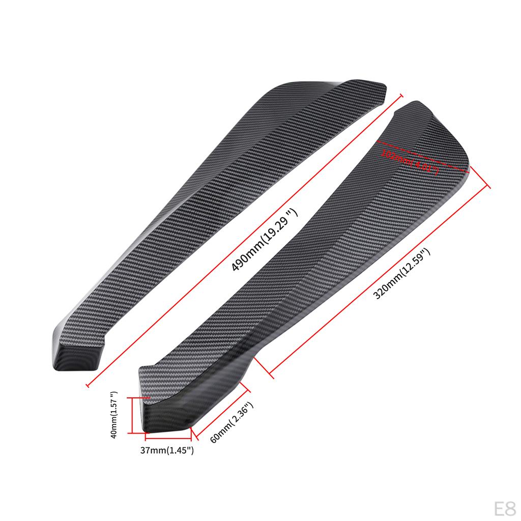 2 Packs ,Vehicle Rear Lip Diffuser Splitter, Wrap Angle Splitters Scratch Anti-Scratch Surround,