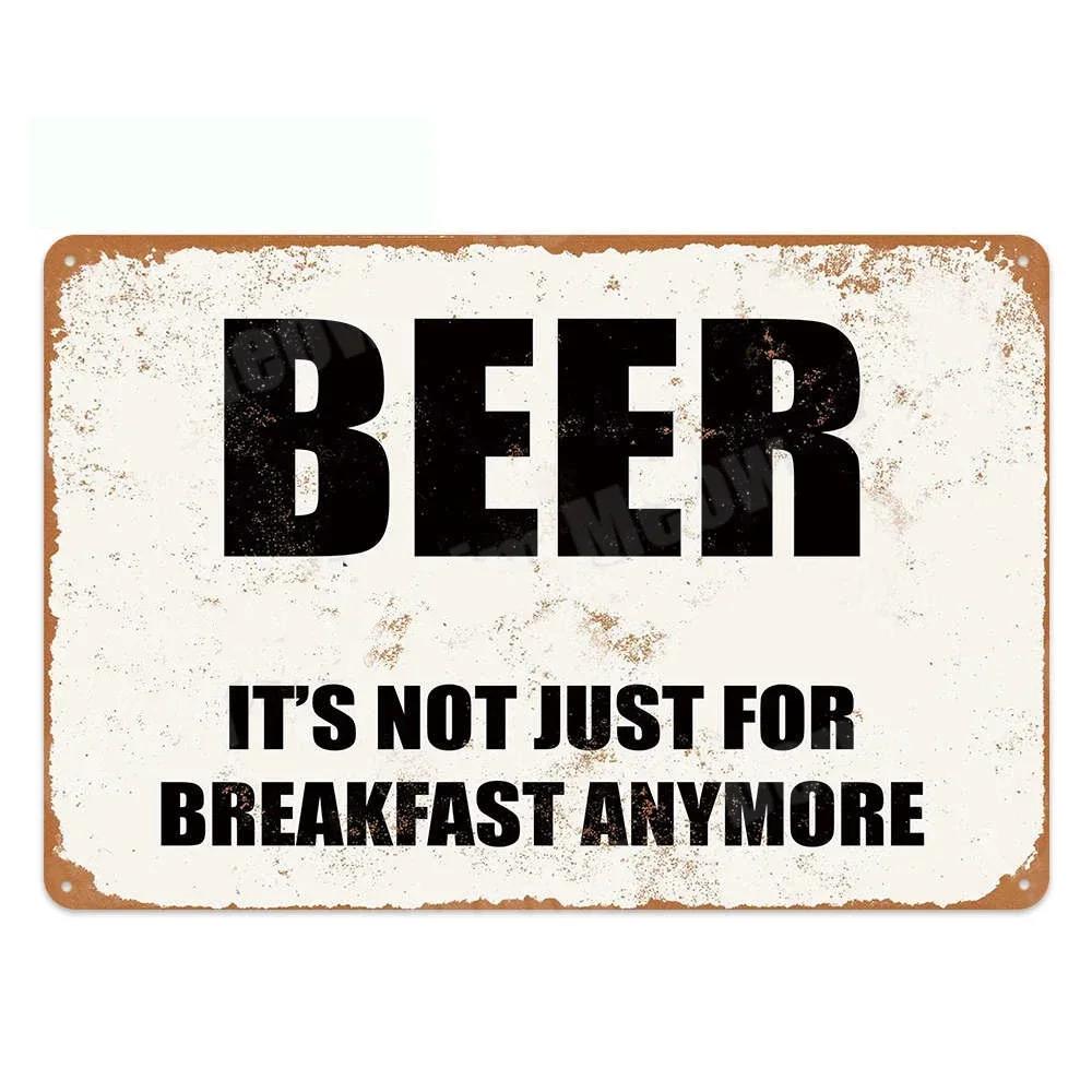 Vintage Drink Beer Aluminum Sign Alcohol Metal Sign Backyard Bar Retro Plaques For Man Cave Pub Cafe Club Rules Painting Deco