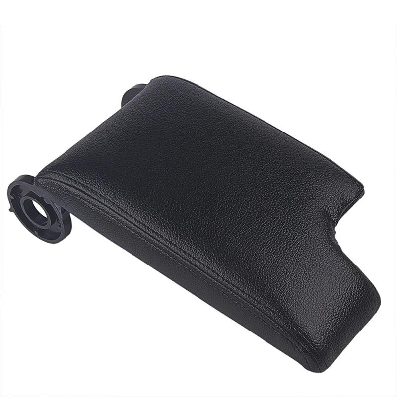 Car center console armrest cover suitable for BMW3DepartmentE46 1998-2006Genuine Leather Storage Box Cover Car Interior Accessor чёрный