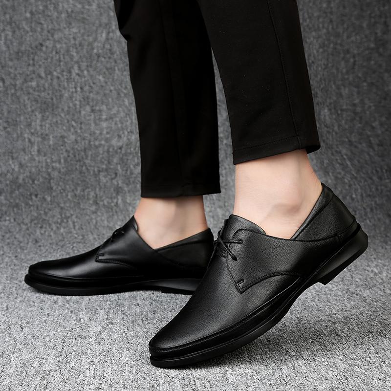 Fashion 2024 New Arrival Lace-Up Upscale Elegantes Formal Footwear Male Shoes School Casual Leather Slip on Bureau Dressing Shoes Man