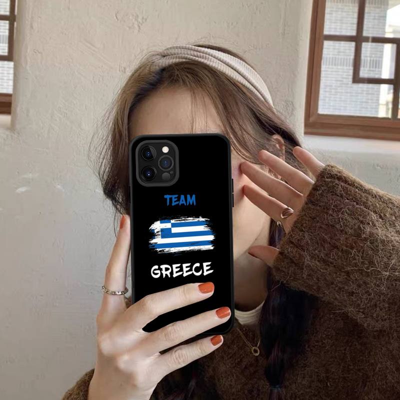 Greece Greek National Flags Phone Case for iPhone 11 12 13 Mini Pro Max 8 7 6 6S Plus X 5 SE 2020 XR XS Funda Case