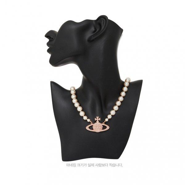 Vivienne WeStwood One Row Pearl Bath Relief Women S Choker Necklace 63010106 02g128