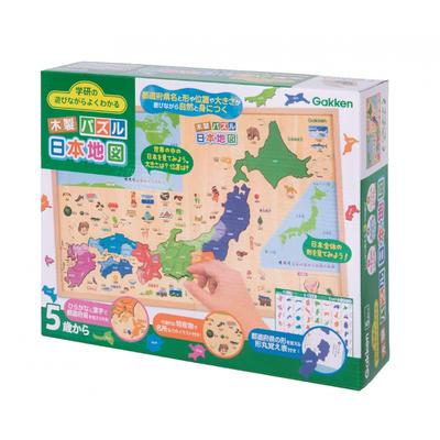 Carte du Japon en bois de Gakken que vous pouvez comprendre en jouant (âge cible: 5 ans et plus) 83809