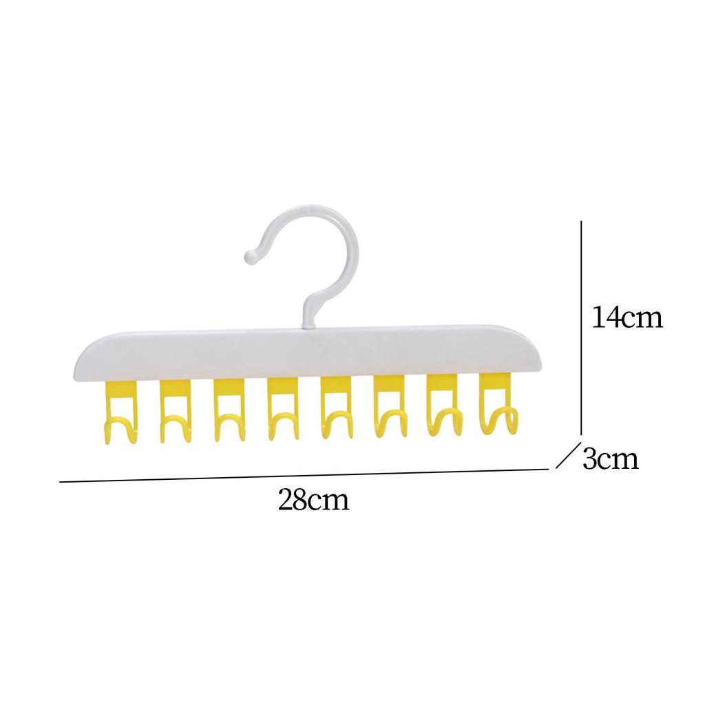 Rotating Space Save Belts Organizer Closet Door Shawls 8 Hooks Rack