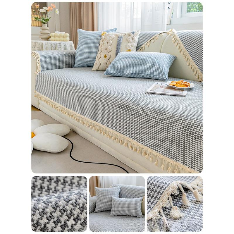 Cotton and Linen Woven Wind Sofa Cushion Four Seasons General Simple Sofa Cover Cover New High-grade Sense Back Cover Cloth Towel